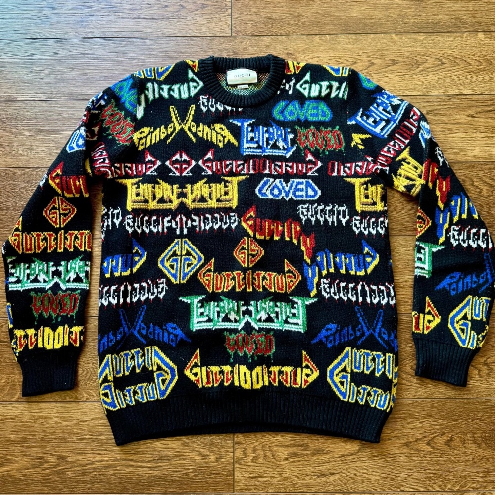 Gucci Metal Graphic Knit Sweater